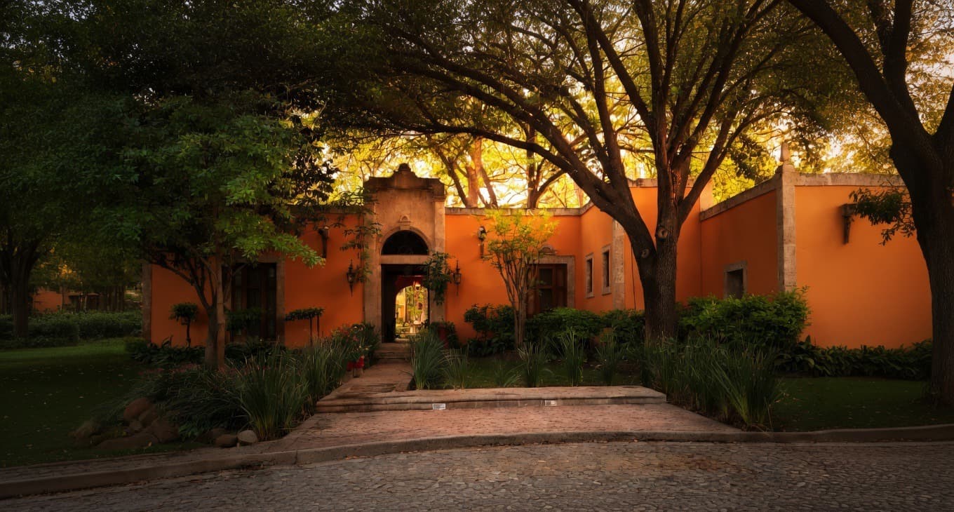 Vista principal de la hacienda